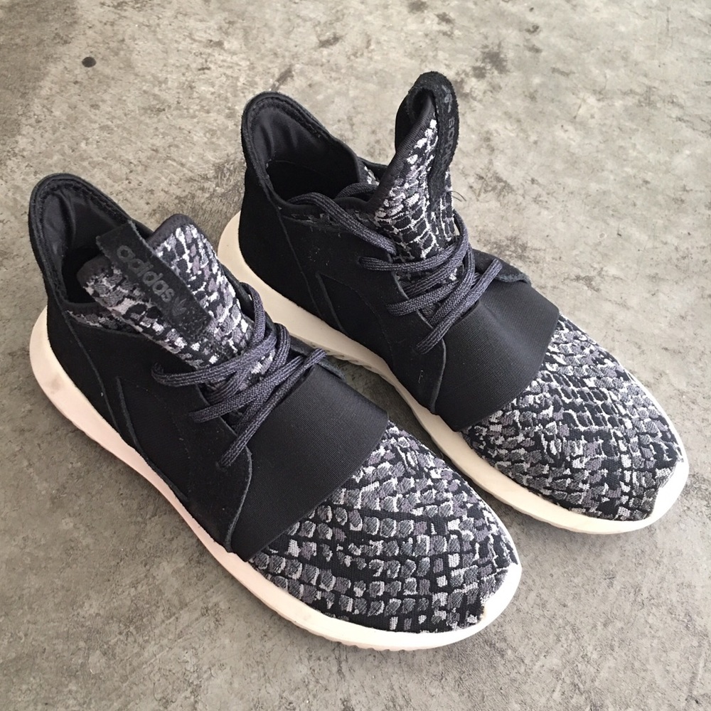 Women’s Adidas Tubular Defiant Sneakers in Marble